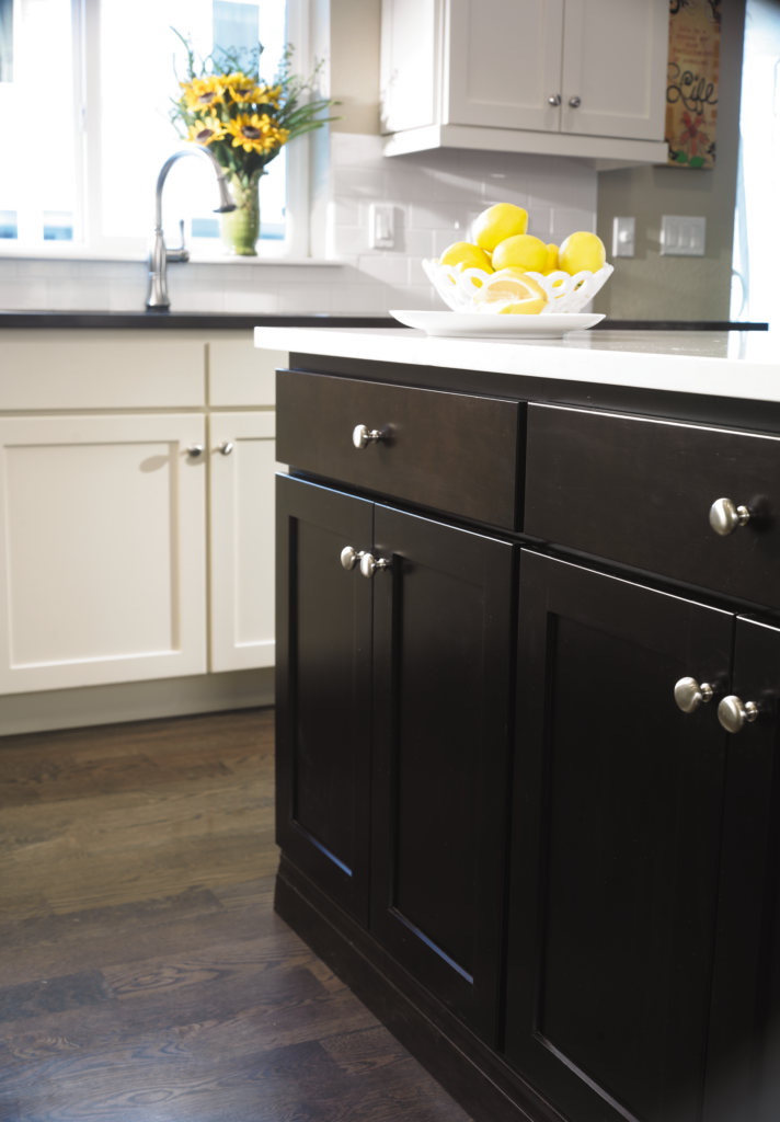 Mastercraft Cabinets Builders line. Maple cabinet, Lancaster Door, Colors, Java and Linen